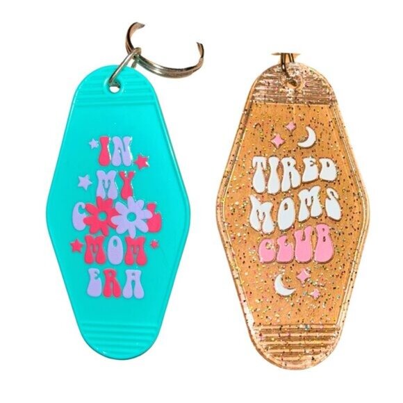 NWT Sassy Mama Key Ring Chain Fob 1-sided Busy Moms Dog Cat Mommy Tired Mum - Picture 3 of 3